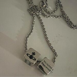 Vivienne Westwood Silver Dice Charm Necklace